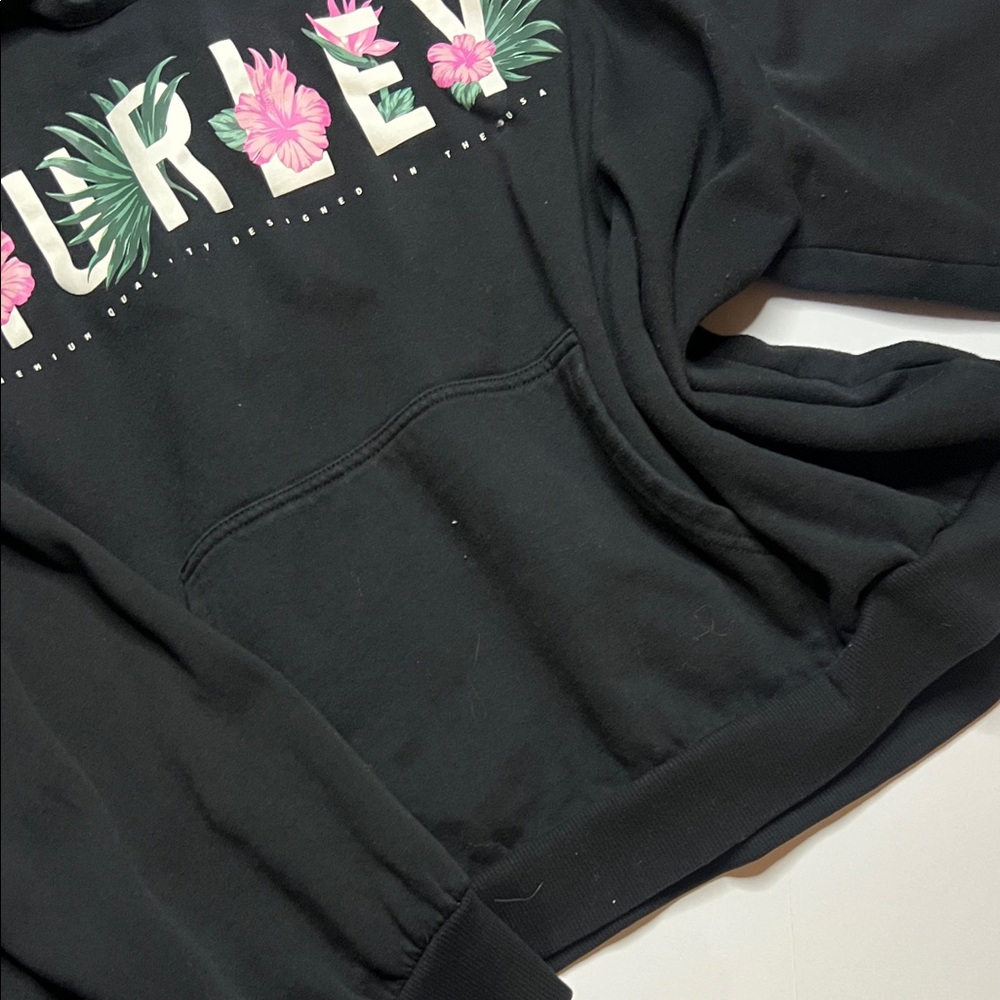 Women’s Hurley Black Floral Hoodie size 1X - Picture 4 of 7